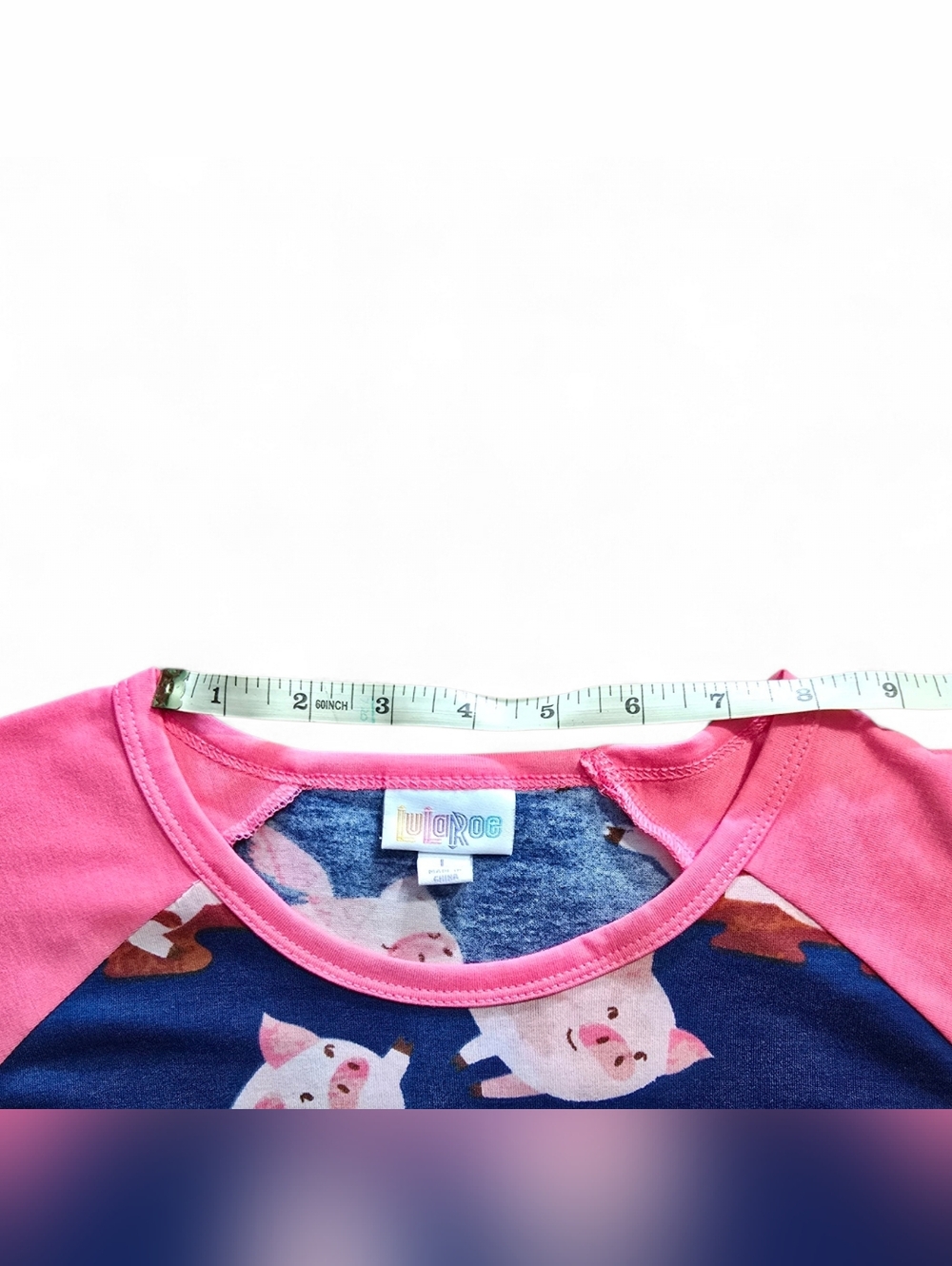 LuLaRoe Randy Flying Pig Baseball Tee NWT L - Picture 9 of 11